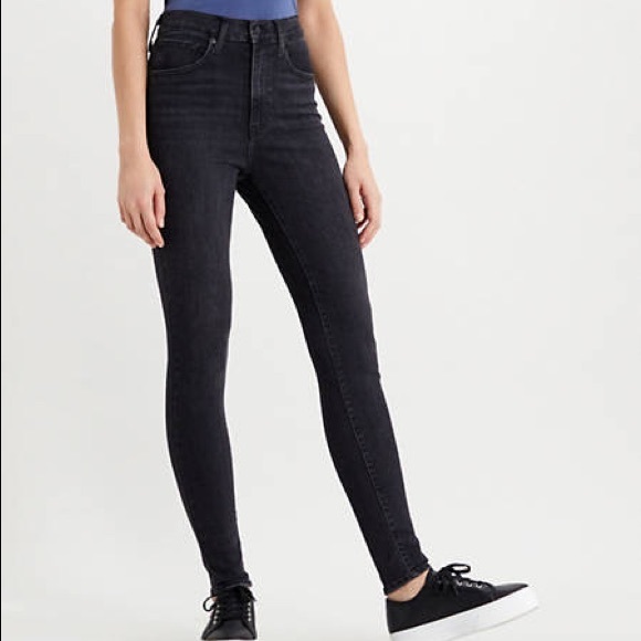 Levi's Denim - Womens Levi’s Black Mile High Skinny Jeans Size 30